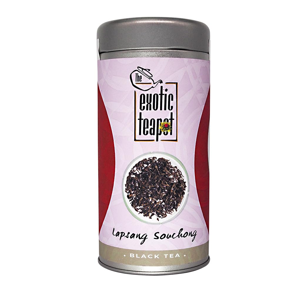The Exotic Teapot ? Lapsang Souchong, 125g Tin, Authentic Smoked Loose Leaf Black Tea
