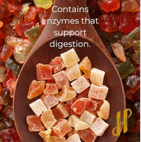 Hides Fine Foods - Dried Sweetened Papaya 500g - Suitable for Vegetarians - Baking - Granola - Breakfast - Snacking - Desserts- Good Source of Vitamin C.