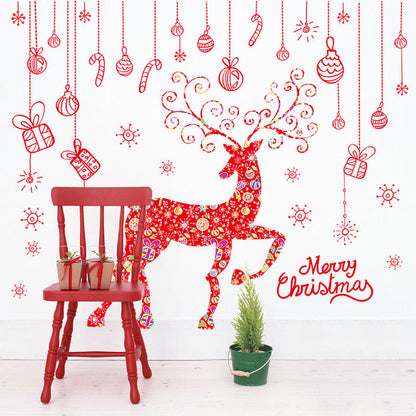 Santa Claus Christmas Tree Mural Sticker