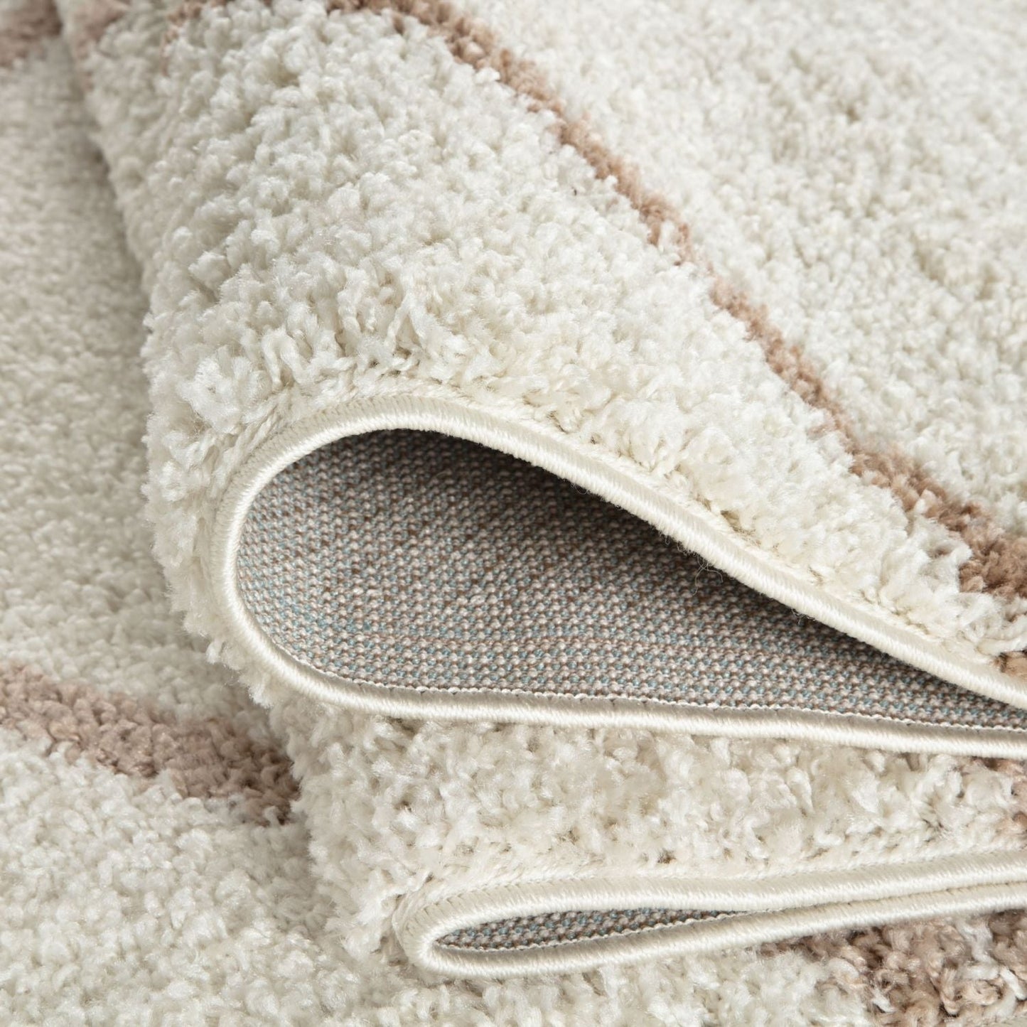 Moroccan Ivory Shaggy Rug | 530