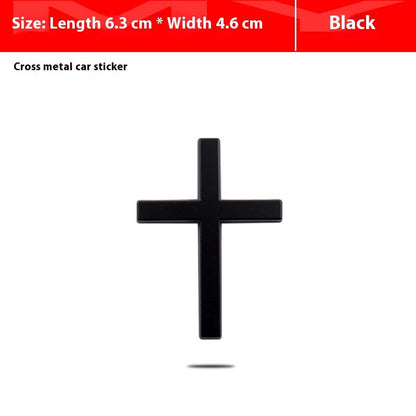 Car Metal Sticker 3D Cross Bumper Stickers