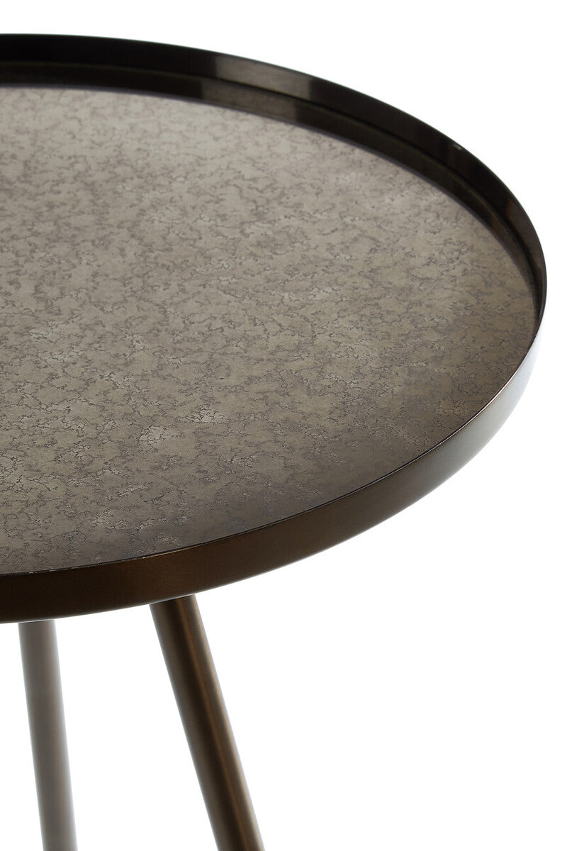 Corra Black Finish Side Table