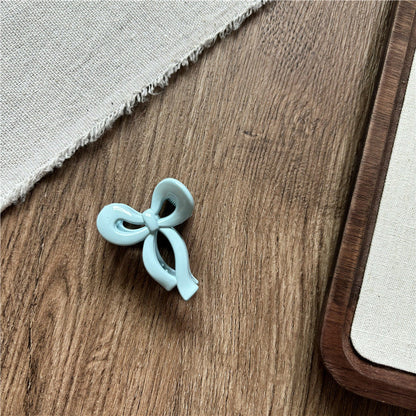 Small Size Bow Claw Side Cropped Hair Clip