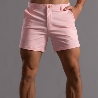 Men's Shorts With Pockets Fashion Summer Button Beach Pants