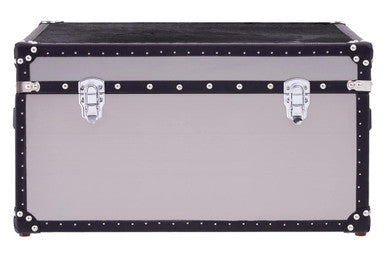 Kensington Townhouse Black And White Genuine Cowhide Storage Trunk