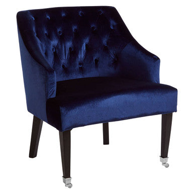 Darwin Blue Velvet Lounge Chair