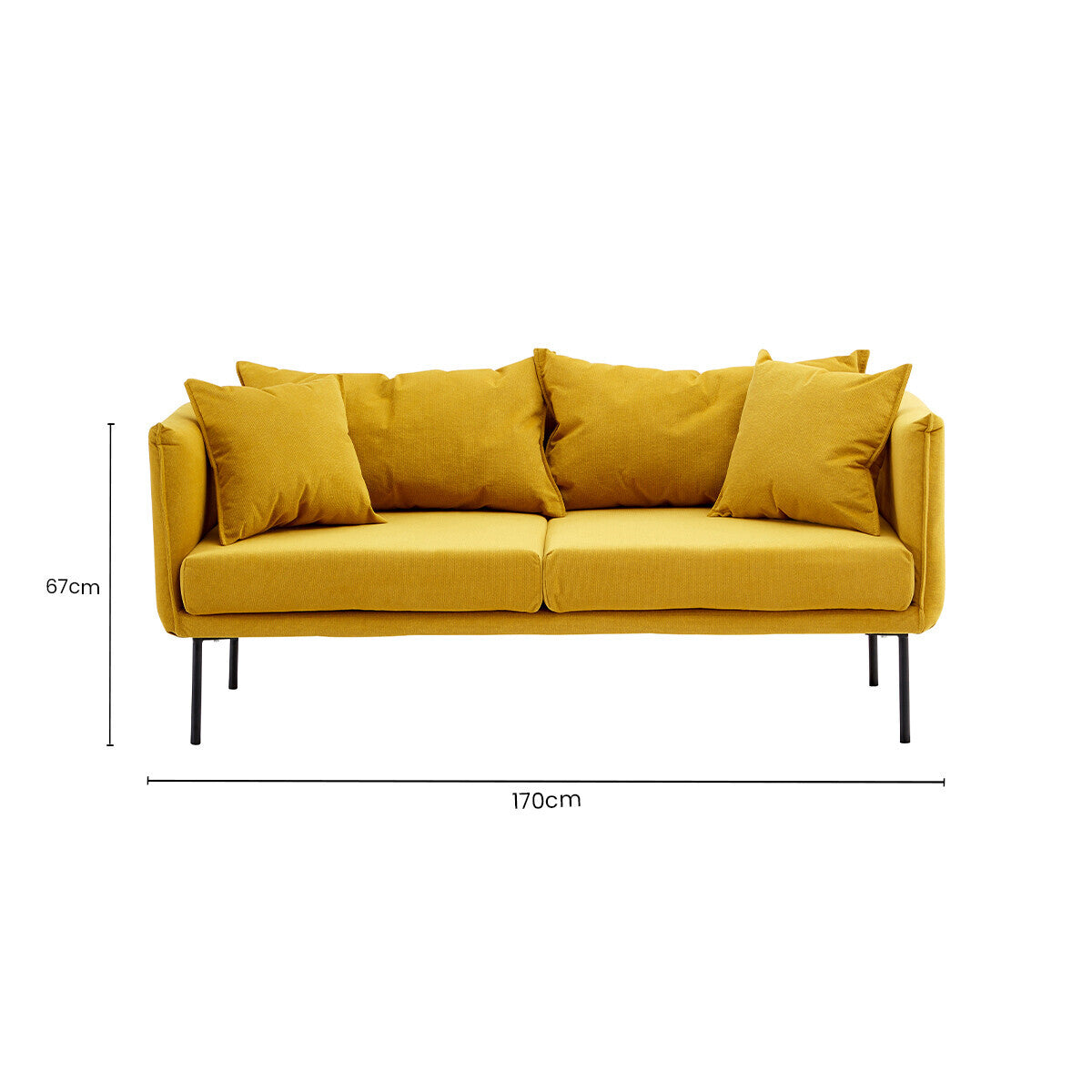 2 Seater Yellow Sofa | Kolding