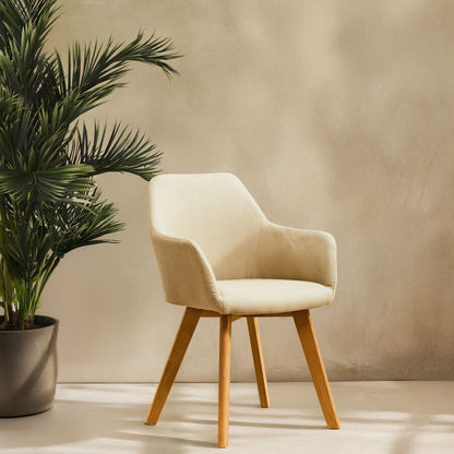 Stockholm Stone Fabric Dining Chair