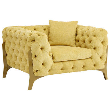 Esme Pistachio Green Tufted Armchair