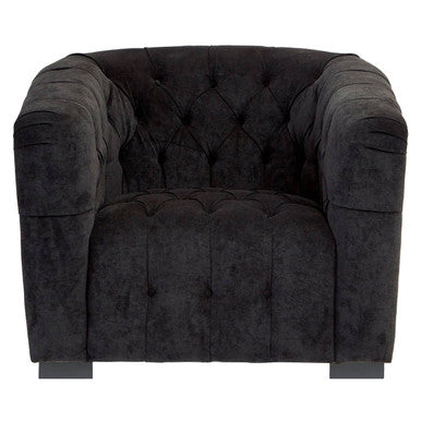 Fenton Black Fabric Armchair