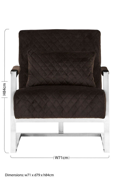Gatsby Black Fabric Armchair
