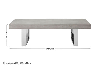 Ulmus Grey Elm Wood Coffee Table
