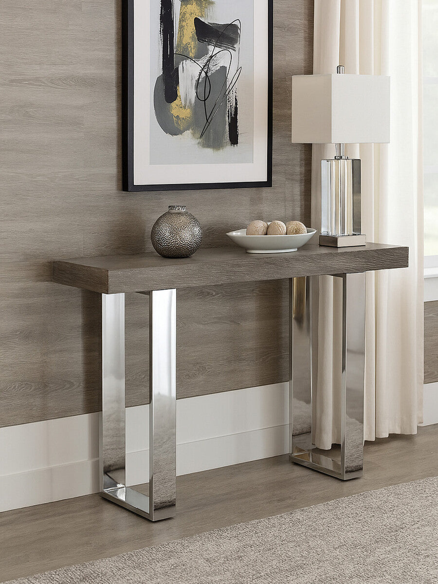 Ulmus Grey Elm Wood Console Table