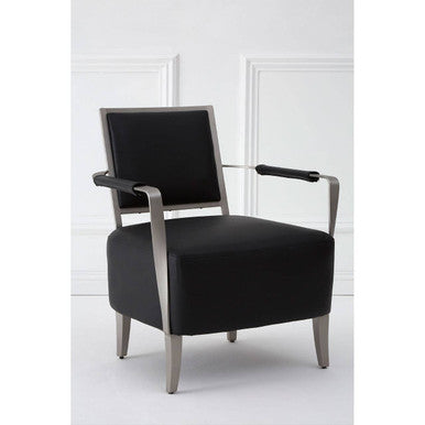 Moda Black Leather Armchair