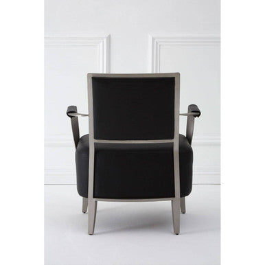 Moda Black Leather Armchair