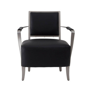 Moda Black Leather Armchair
