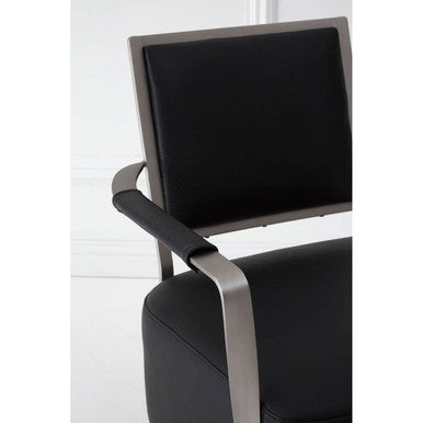 Moda Black Leather Armchair