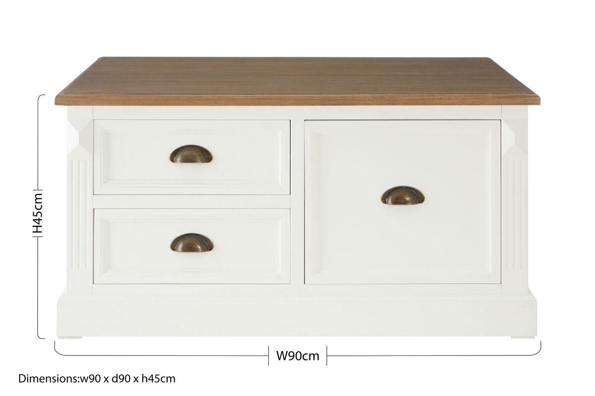 Hardwick Square Coffee Table with Drawers