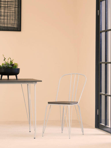 District Grey Metal And Elm Wood Dining Table