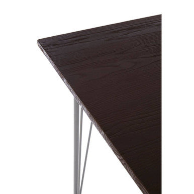 District Grey Metal And Elm Wood Dining Table