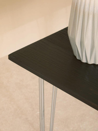 District Chrome Metal And Elm Wood Table