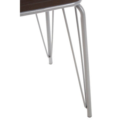 District Grey Metal And Elm Small Wood Stool
