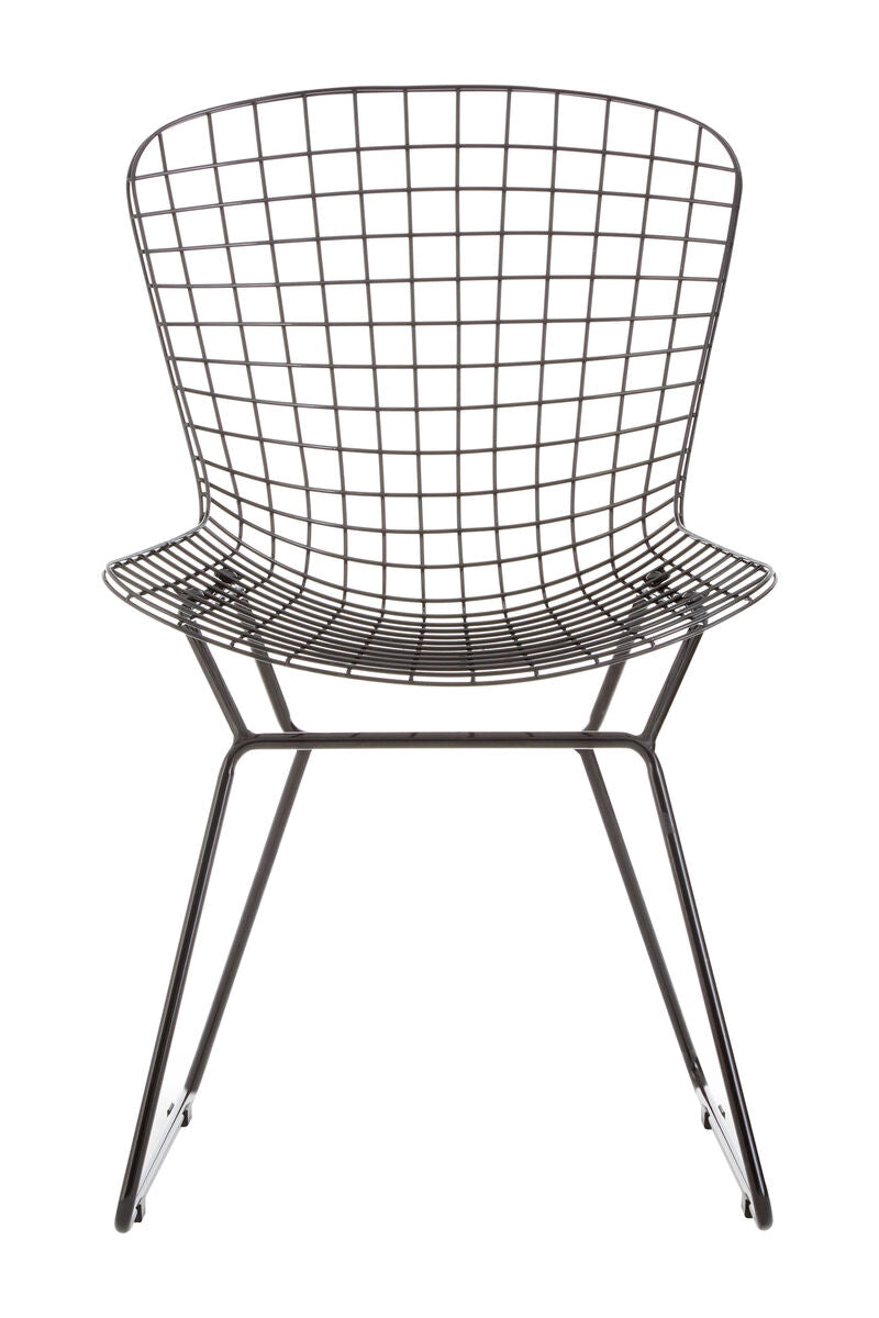 District Black Metal Wire Chair