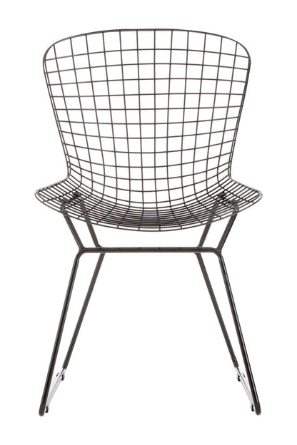 District Black Metal Wire Chair
