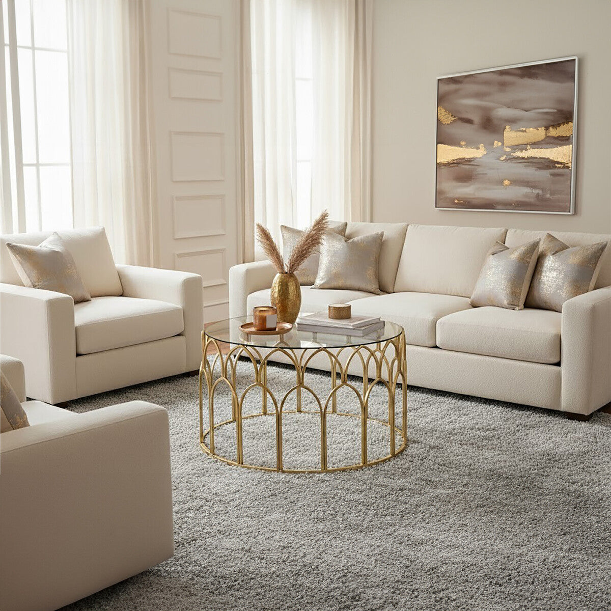 Merlin Gold Leaf Coffee Table