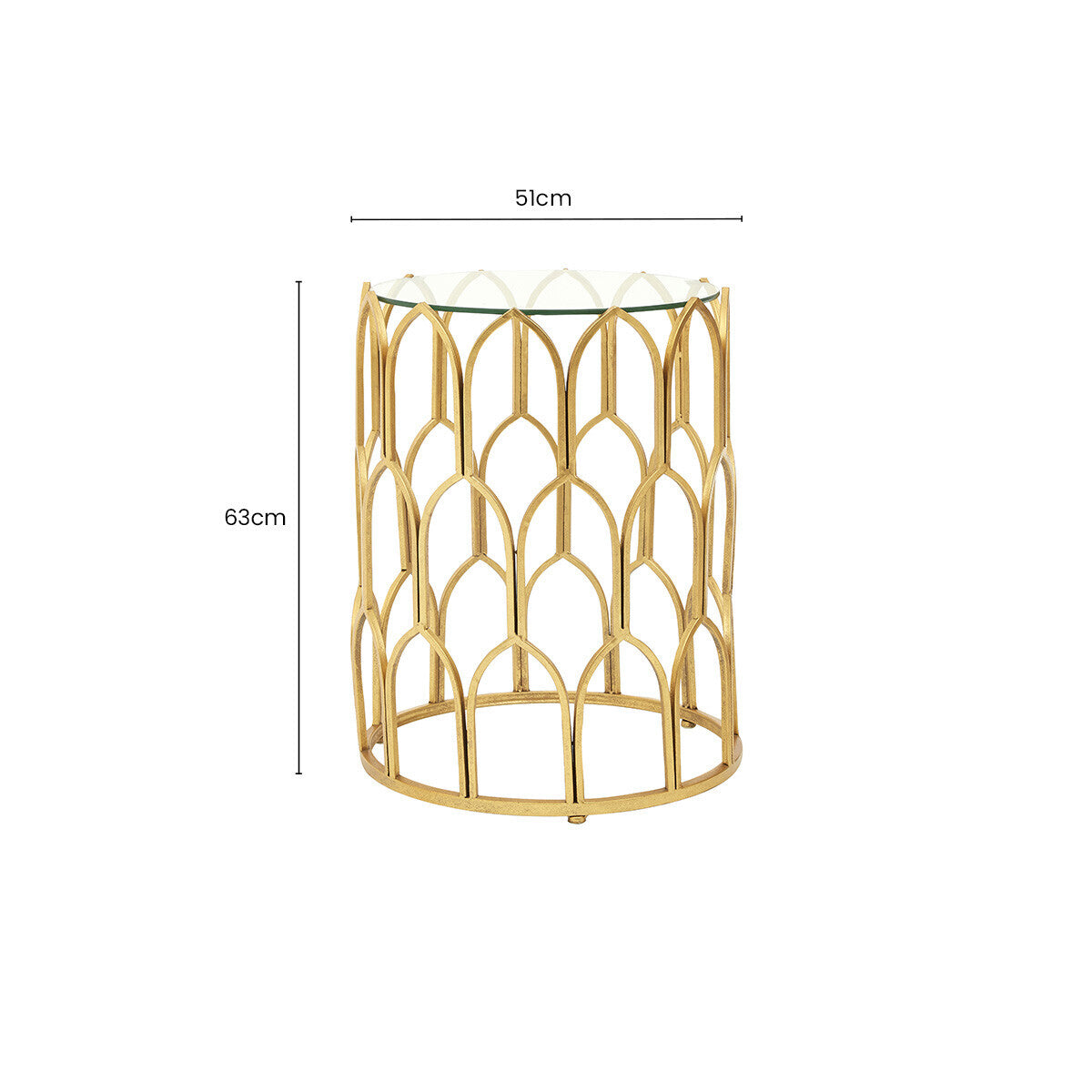 Merlin Gold Leaf Side Table