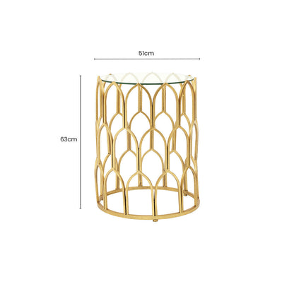 Merlin Gold Leaf Side Table