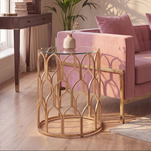 Merlin Gold Leaf Side Table