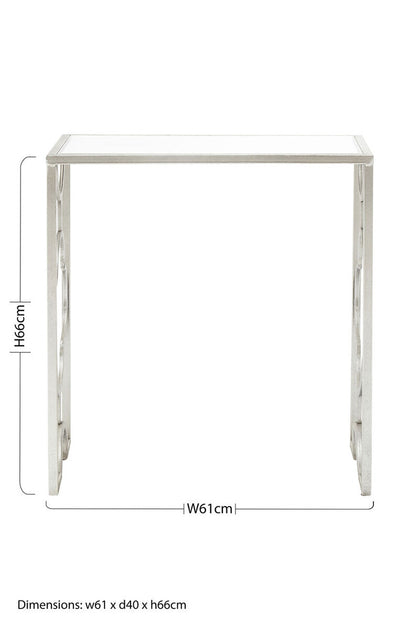 Merlin Set Of Two Silver Leaf Side Tables