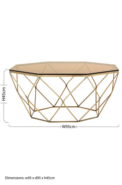 Allure Brushed Bronze Tapered Coffee Table