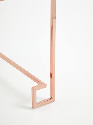 Allure Rose Gold Angled Legs End Table