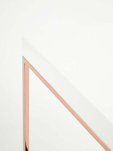 Allure Rose Gold Angled Legs End Table