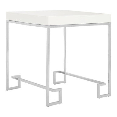 Allure Chrome Angled Legs End Table