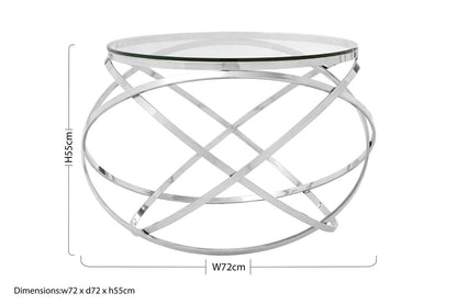 Allure Clear Glass Circular End Table