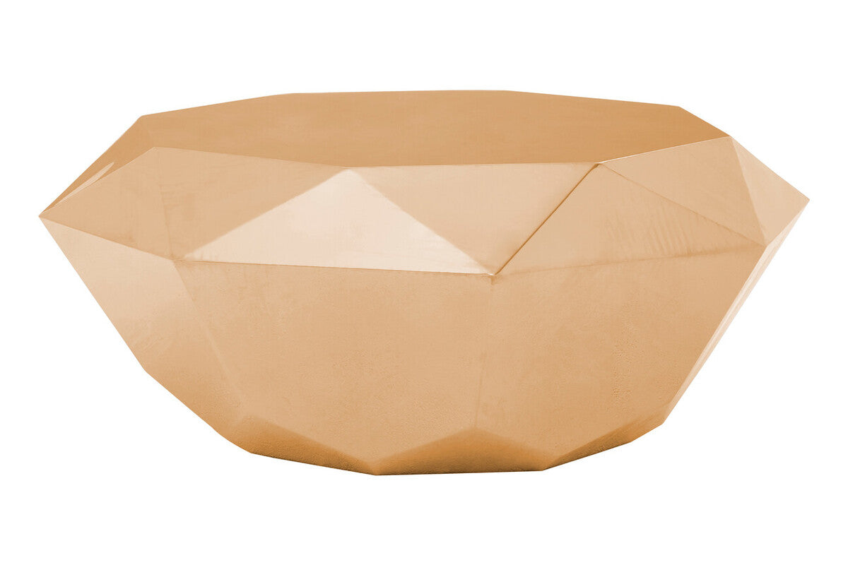 Allure Rose Gold Diamond Cut Coffee Table
