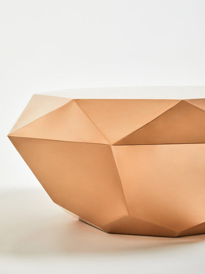 Allure Rose Gold Diamond Cut Coffee Table