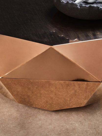 Allure Rose Gold Diamond Cut Coffee Table