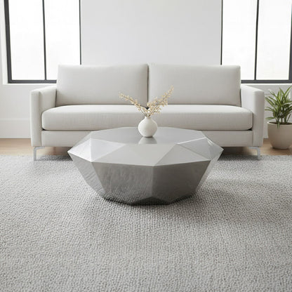 Allure Silver Diamond Cut Coffee Table