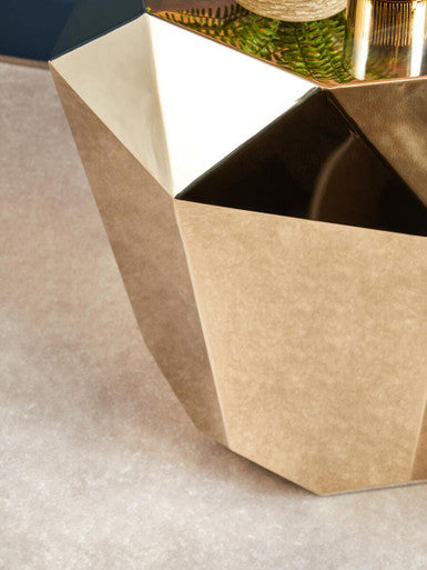 Allure Champagne Gold Diamond Cut End Table