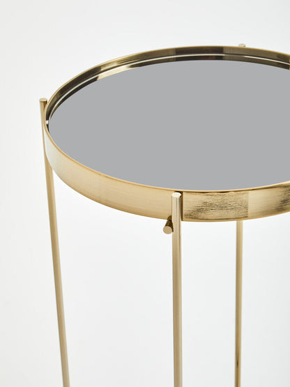 Allure Black Mirror Tall Side Table