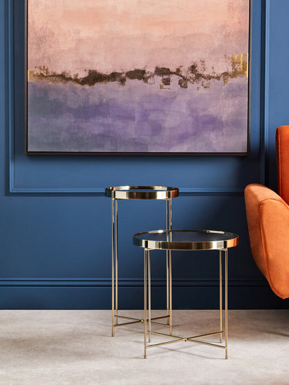 Allure Black Mirror Tall Side Table