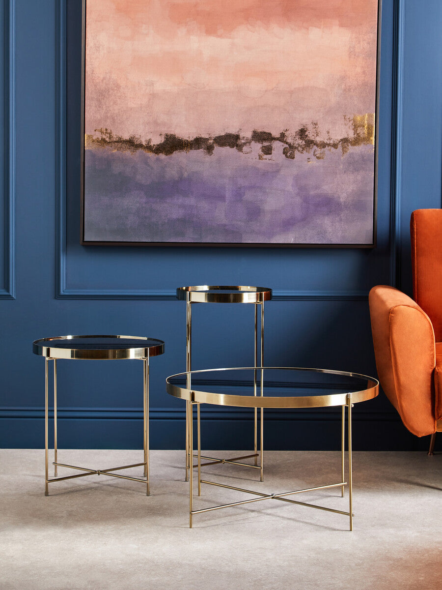 Allure Black Mirror Tall Side Table