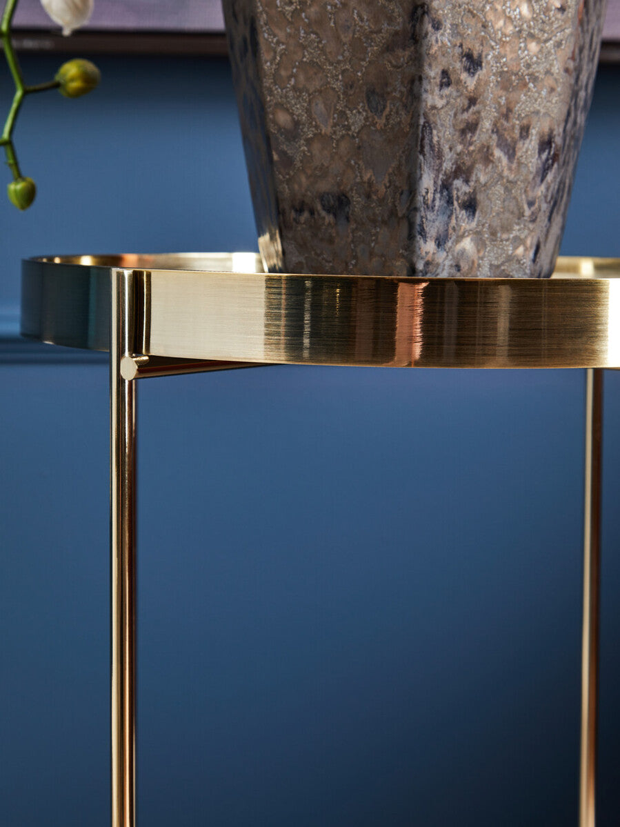 Allure Black Mirror Tall Side Table