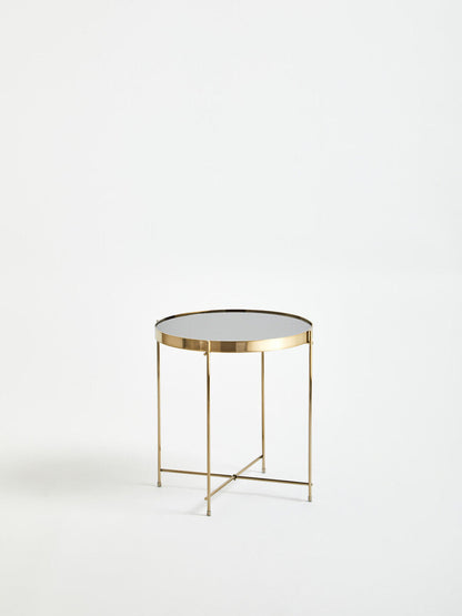 Allure Black Mirror Low Side Table