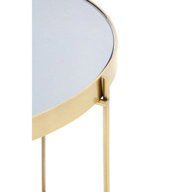 Allure Black Mirror Low Side Table