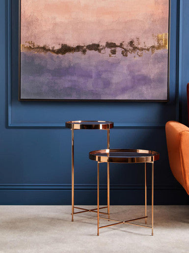 Allure Large Pink Mirror Side Table